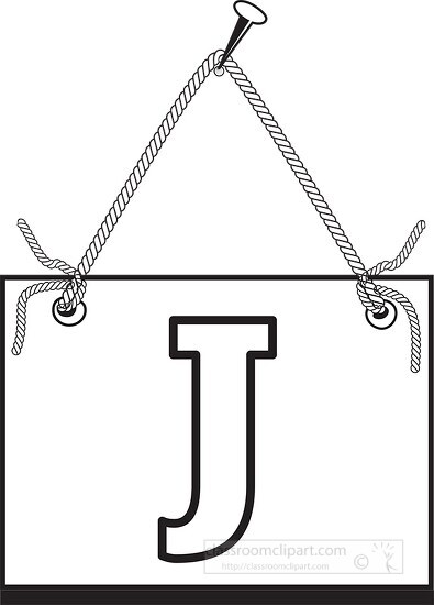 letter J hanging on board