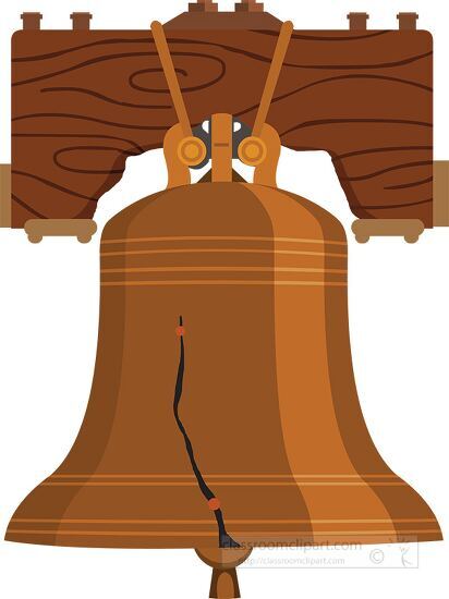 liberty bell symbol of American independence clipart