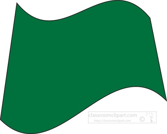 Libya flag flat design wavy clipart