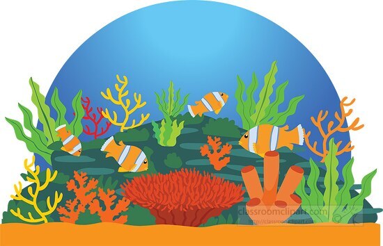life in australias great barrier reef clipart image