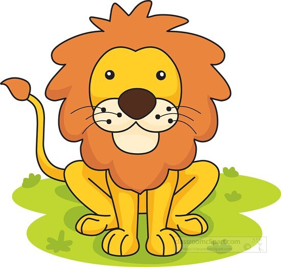 lion clipart cartoon style