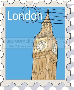London England Stamp Clipart