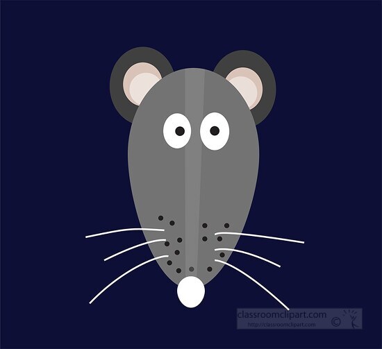 long faced mouse with big yes vector clipart