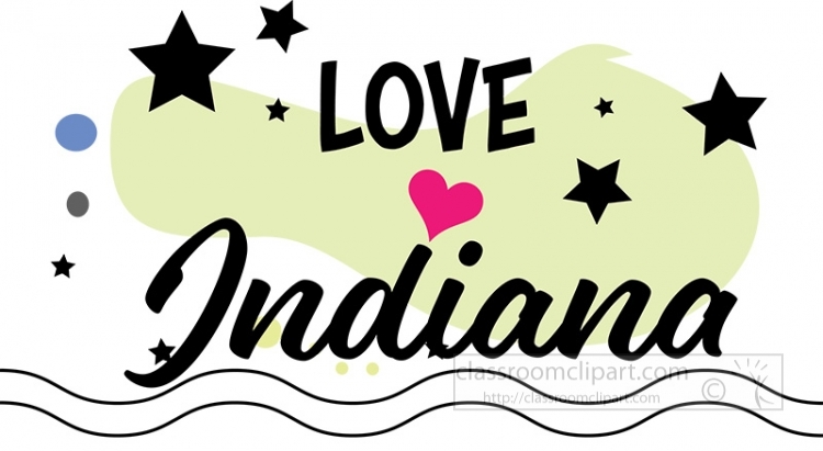 Love Indiana Logo Clipart