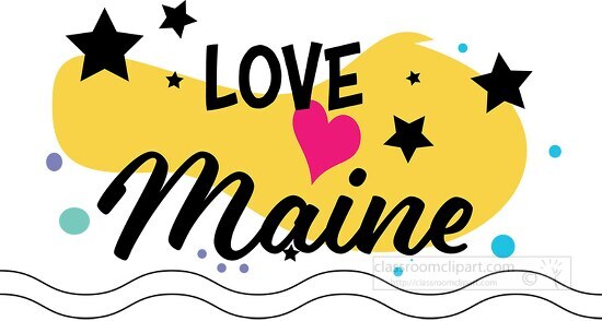Love Maine Logo Clipart