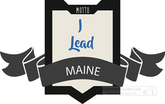 maine state motto clipart image