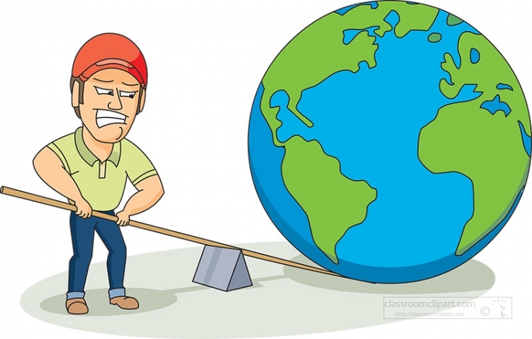 man lifting earth