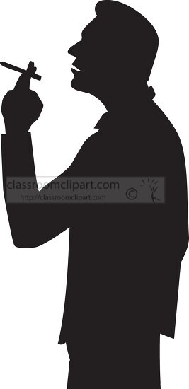 man smoking silhouette