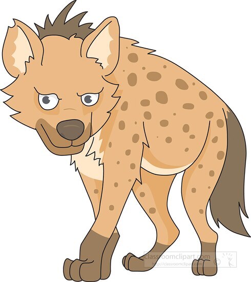 mean looking hyena clipart