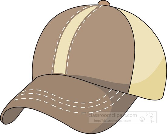 mens brown baseball cap clipart