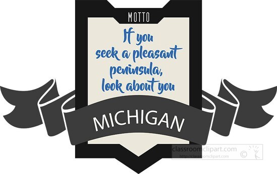 michigan state motto clipart image