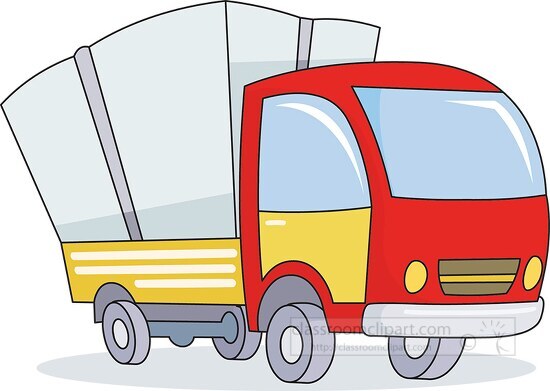 mini truck cartooon style clipart