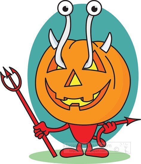 mischevious halloween pumpkin clipart 25