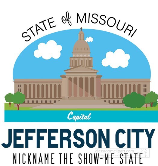 missouri state capital jefferson city nickname show me state vec