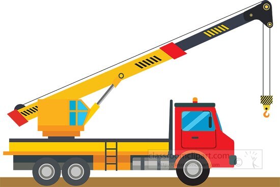 mobile crane construction and heavy machinary clipart