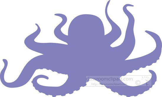 mollusks giant octopus purple silhouette