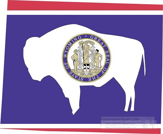 montana state map with state flag overlay clipart image