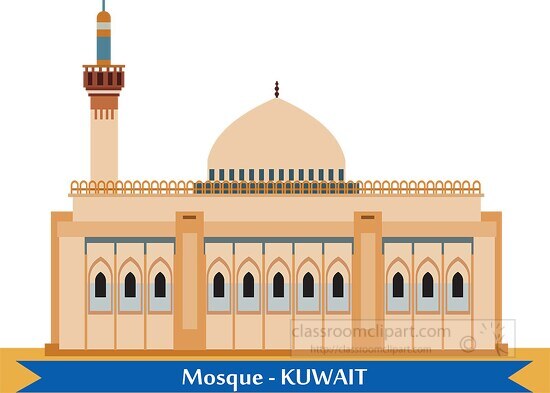 mosque kuwait clipart 718