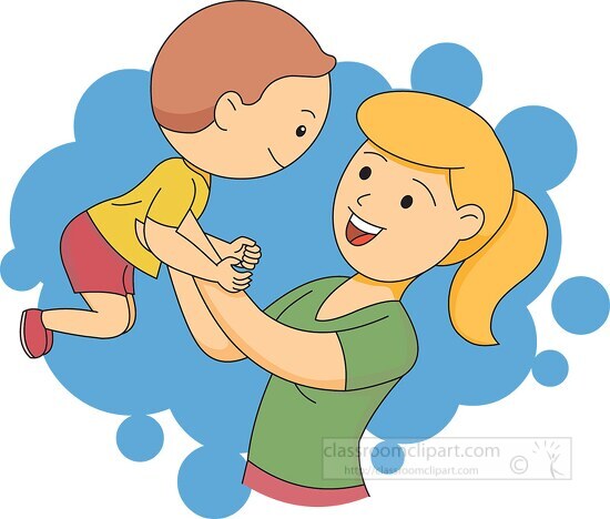 holding baby clipart