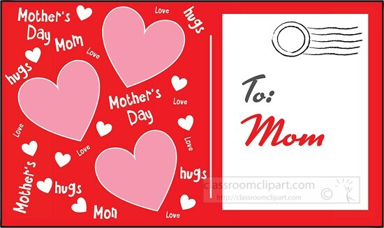 mothers day postcard clipart