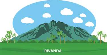 mountains rwanda africa vector clipart