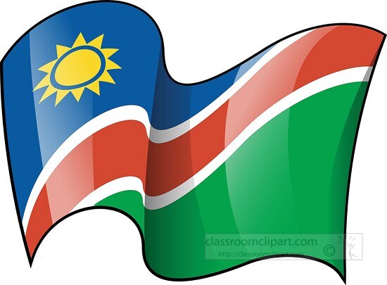 Namibia wavy country flag clipart