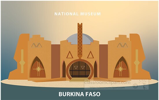 national museum burkina faso africa clipart