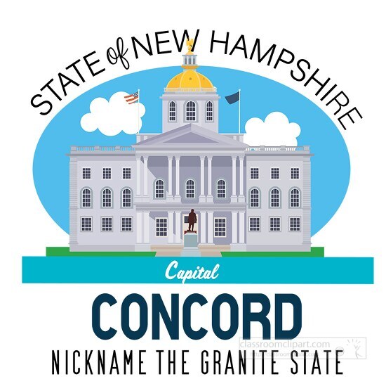 new hampshire state capital concord nickname the granite state v