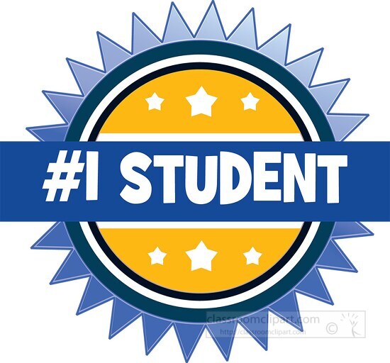 number one student clipart