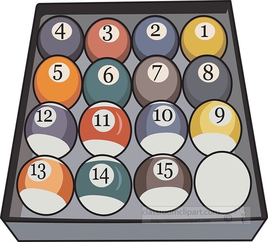 numbered pool balls clipart