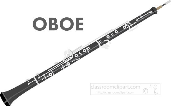 oboe with text white background clipart