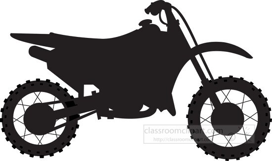 off road motorcycle black silhouette clipart