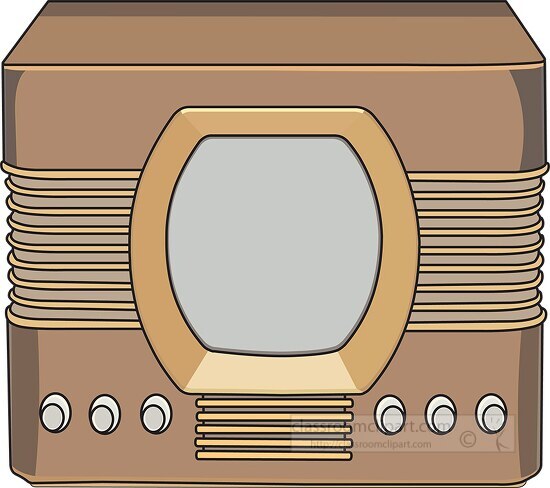 old style retor radio clipart