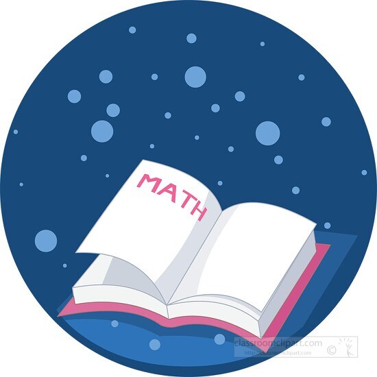 open math book icon clipart
