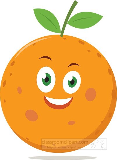 orange funny character clipart