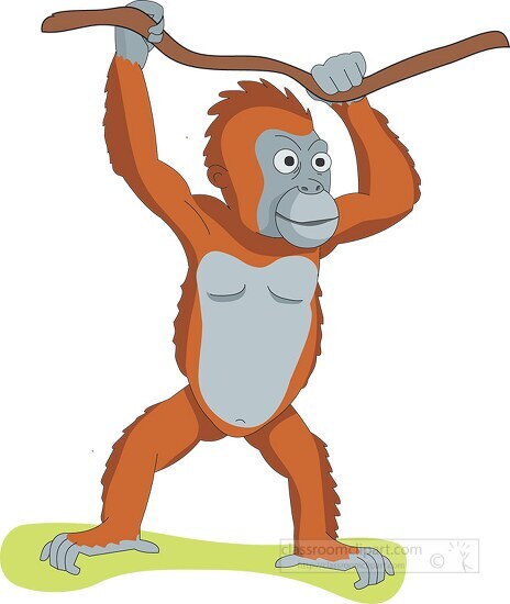 orangutan-animal indonesia clipart.eps