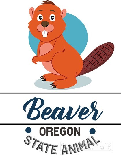 oregon state animal beaver clipart