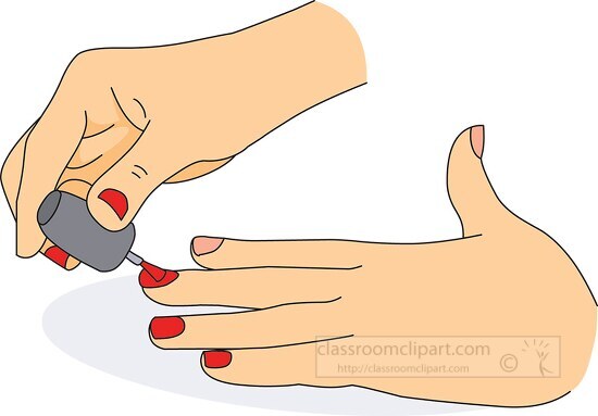 polished nails clipart