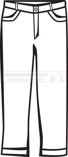 pair of jeans black outline clipart