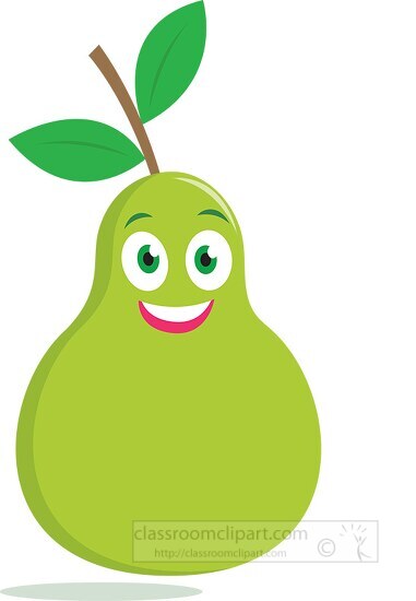 Pear character clipart