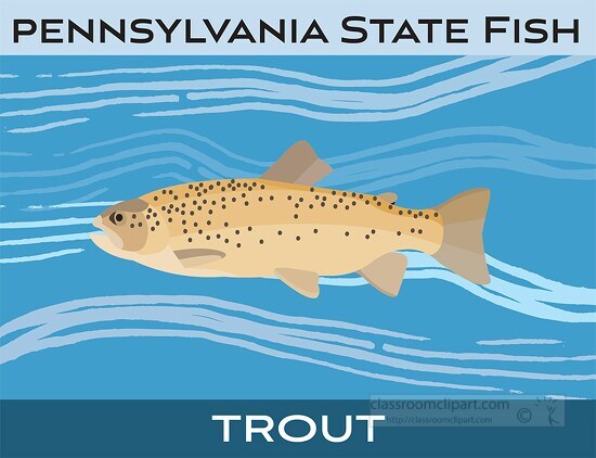 pennsylvania state fish the trout clipart image