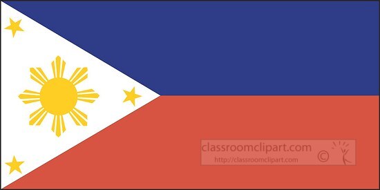 Philippines flag flat design clipart