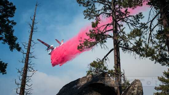 Aerial retardant and water operations in mountains
