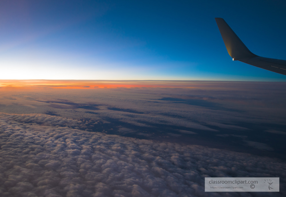 aerial view stratocumulus clouds sun rising