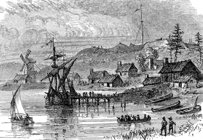 albany settlement historical illustration