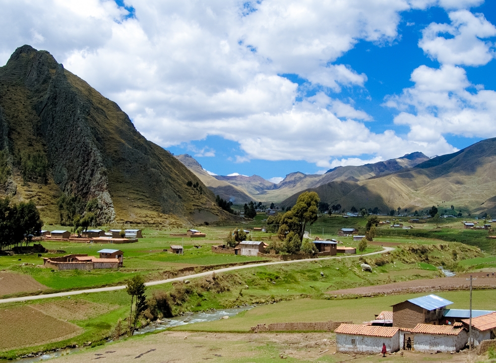 A valley in the Andes Mountains