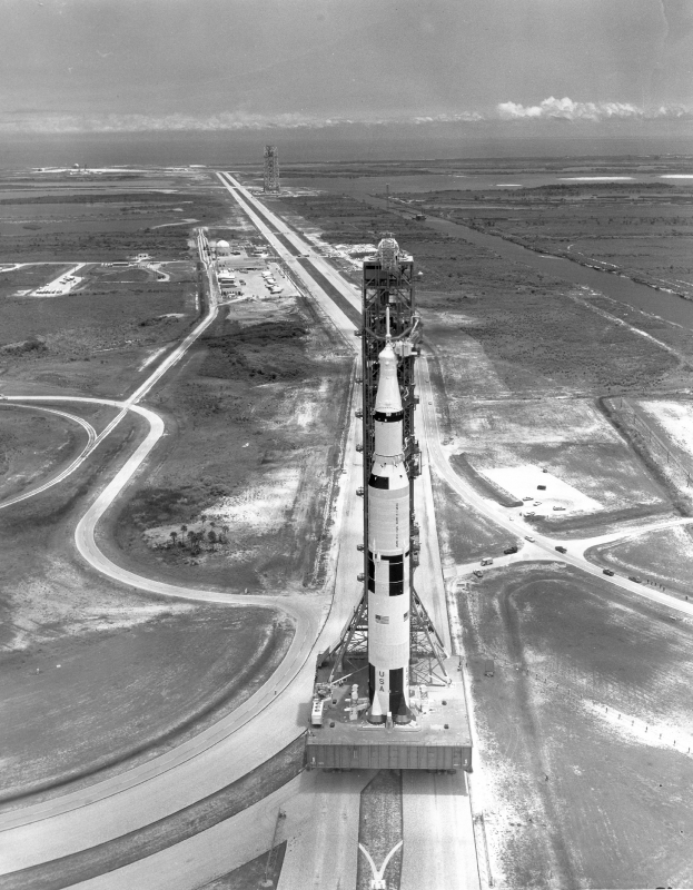 apollo 11 saturn v during rollout 1