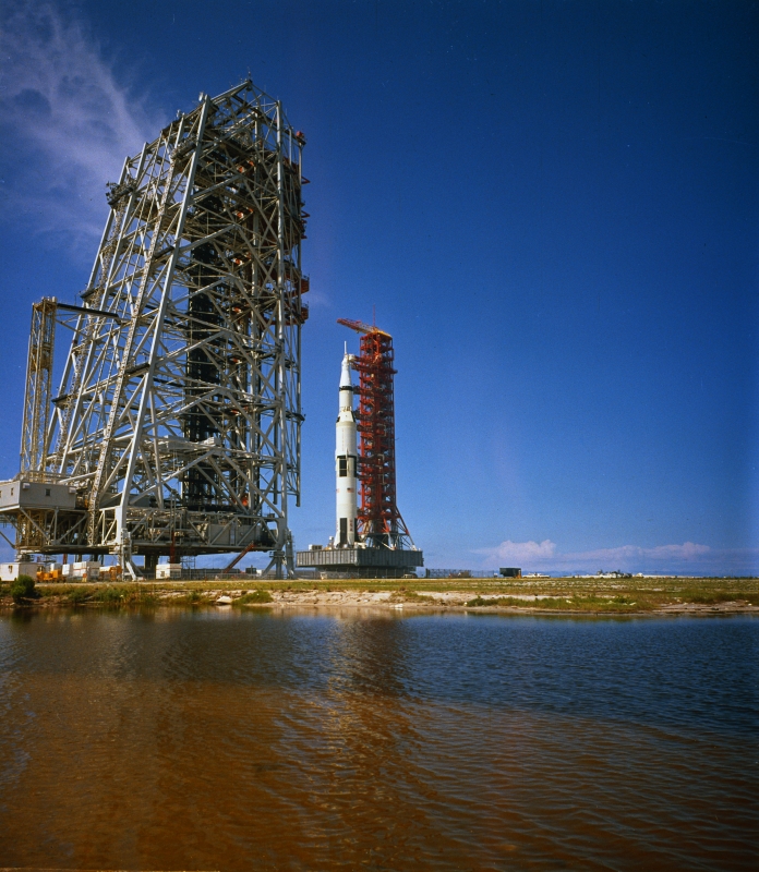 apollo 11 space vehicle on crawlerway en route to pad 39