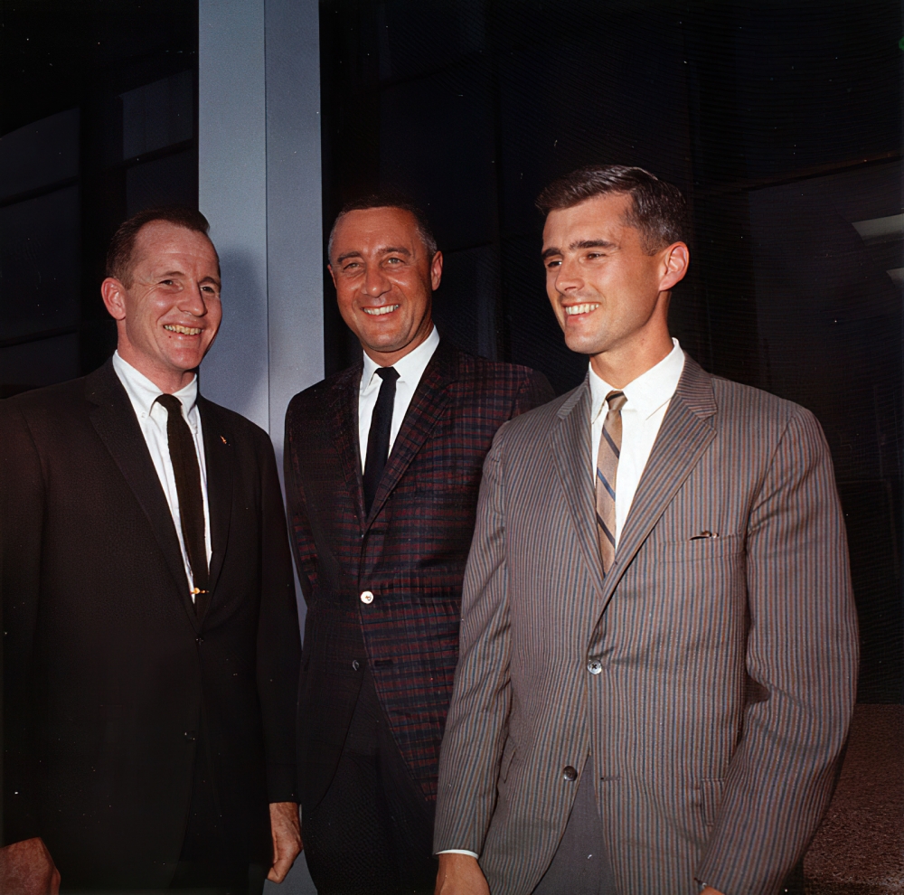 Apollo 204 crew pose for an informal portrait