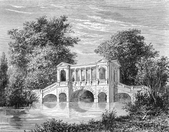 bridge park great britain historical engraving 022